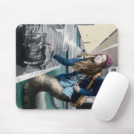 Naga onderzoekt World Travel Fantasy Art Mousepad Muismat (Met muis)