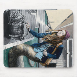 Naga onderzoekt World Travel Fantasy Art Mousepad Muismat