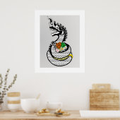 Naga Ramen Thai Japan Fusion Food Fantasy Wall Art Poster (Keuken)