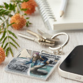 Naga verkent World Travel Fantasy Sleutelhanger (Voorkant Rechts)