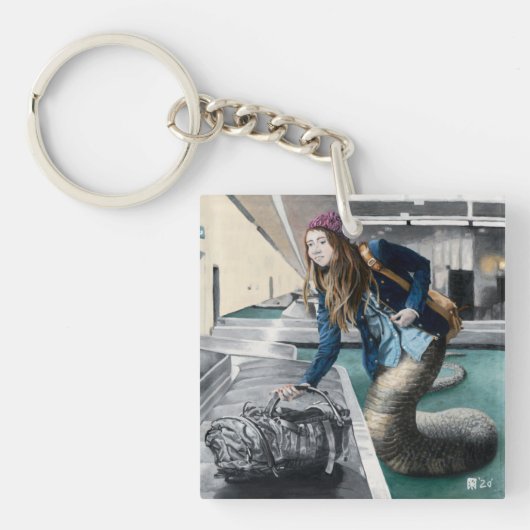 Naga verkent World Travel Fantasy Sleutelhanger (Voorkant)