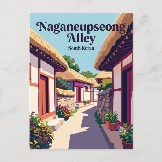 Naganeupseong steeg Zuid-Korea Briefkaart (Voorkant)