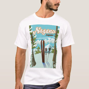 Nagano Japan Ski poster T-shirt
