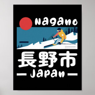 Nagano Japan Skigebied Skiën Japanse Alpen Reizen Poster