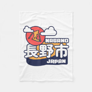 Nagano japan skioord skiën japanse alpen fleece deken