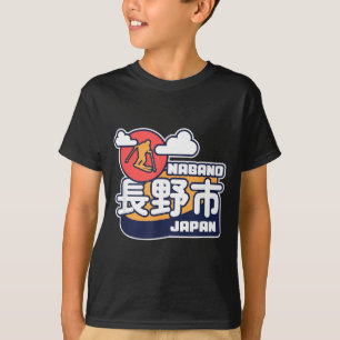 Nagano japan skioord skiën japanse alpen t-shirt
