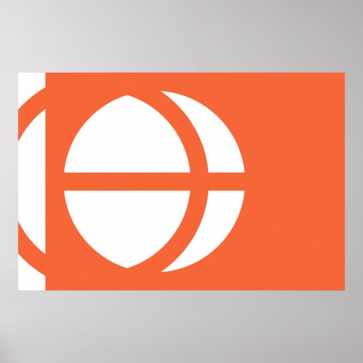 Nagano Prefecture, Japanse vlag Poster (Voorkant)