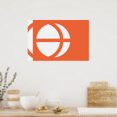 Nagano Prefecture, Japanse vlag Poster (Keuken)