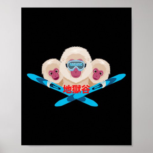 Nagano-skiër Poster (Voorkant)