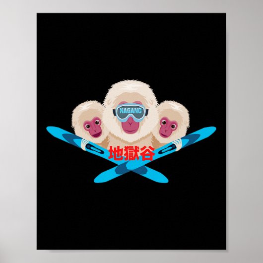 Nagano-skiër Poster (Voorkant)