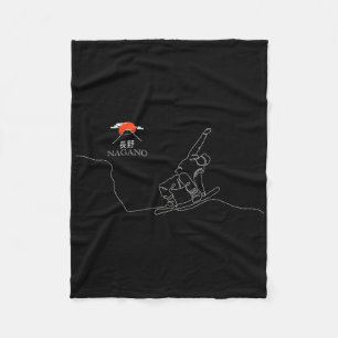 Nagano Snowboarden Fleece Deken