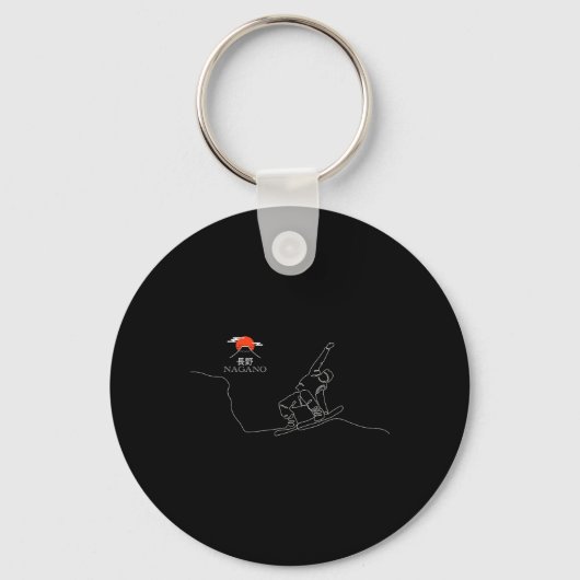 Nagano Snowboarden Sleutelhanger (Voorkant)