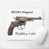 Nagant Revolver m1895 sovjet russisch ww2 muispad Muismat (Met muis)
