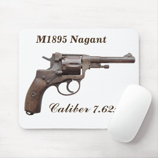 Nagant Revolver m1895 sovjet russisch ww2 muispad Muismat (Met muis)