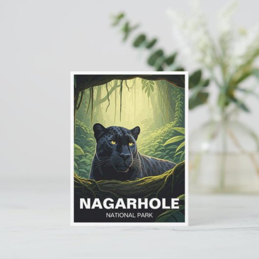 Nagarhole Nationaal Park India Reizen Briefkaart (Staand voorkant)