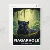 Nagarhole Nationaal Park India Reizen Briefkaart (Voorkant / Achterkant)