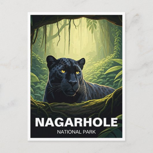 Nagarhole Nationaal Park India Reizen Briefkaart (Voorkant)