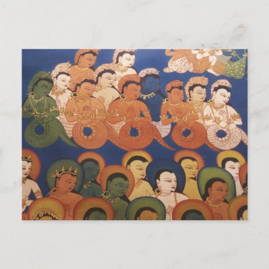 Nagas en Devas Boeddhistisch 11e eeuws Tibet Briefkaart (Voorkant)