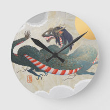 Nagasaki Dragon Round Wall klok