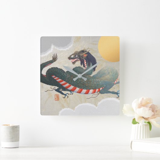 Nagasaki Dragon Square Wall klok (Huis)