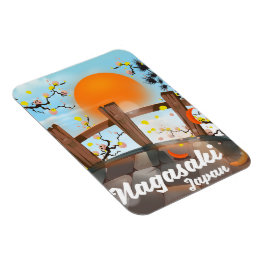 Nagasaki Japan kersenbloesem poster. Magneet