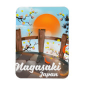 Nagasaki Japan kersenbloesem poster. Magneet (Verticaal)