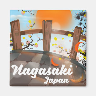Nagasaki Japan kersenbloesem poster. Magneet