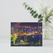 Nagasaki Japan 's nachts Briefkaart (Staand voorkant)