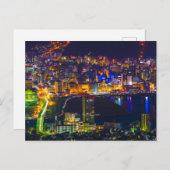 Nagasaki Japan 's nachts Briefkaart (Voorkant / Achterkant)