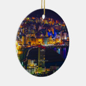 Nagasaki Japan 's nachts Keramisch Ornament (Rechts)