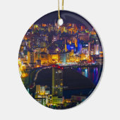 Nagasaki Japan 's nachts Keramisch Ornament (Links)