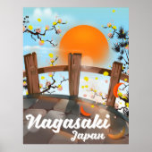 Nagasaki Japans bloesem poster. Poster (Voorkant)