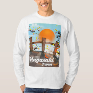 Nagasaki Japanse kersenbloesem poster. T-shirt