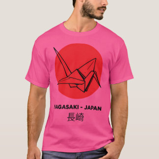 Nagasaki origami is een eerbetoon aan de Japanse c T-shirt