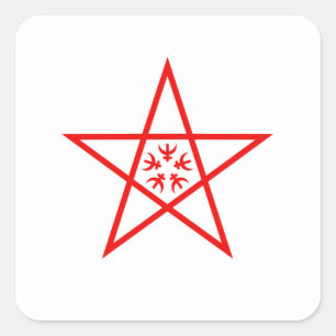 Nagasaki stadsvlag Nagasaki prefectuur japan symb  Vierkante Sticker