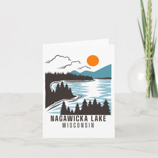 Nagawicka-meer Kaart (Voorkant)