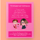 Nagebbels & Wijn Verjaardag Uitnodiging Briefkaart