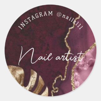 Nagel artiest ronde sticker