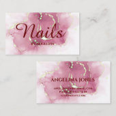 Nagel eleganten Typographie Visitenkarte Visitekaartje (Voorkant / Achterkant)