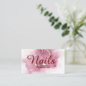 Nagel eleganten Typographie Visitenkarte Visitekaartje (Staand voorkant)