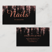 Nagel eleganten Typographie Visitenkarte Visitekaartje (Voorkant / Achterkant)