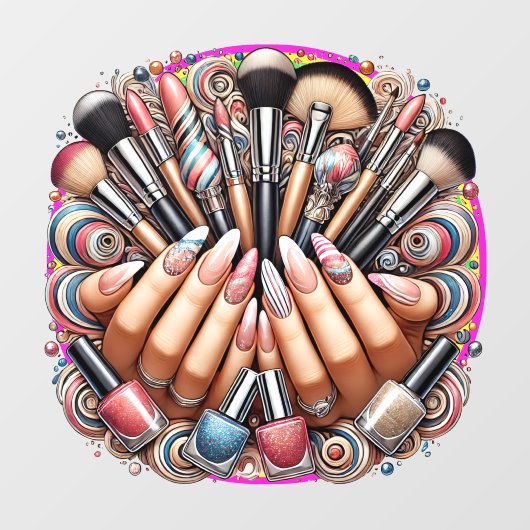 Nagel- en Make-up Salon Raamsticker (Vel)