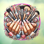 Nagel- en Make-up Salon Raamsticker (Vel 3)