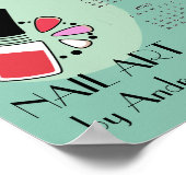 Nagel Kunst Manicure Ontwerp 2026 Kalender Poster (Hoek)