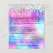 Nagel Kunstenaar Aansprakelijkheidsverklaring Roze Flyer (Achterkant)