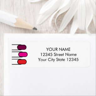 Nagel kunstenaar logo aangepaste retouradreslabels etiket