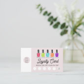 Nagel Kunstenaar Zakelijk Logo QR Code Loyalty  Visitekaartje (Staand voorkant)
