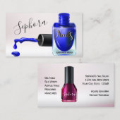 Nagel Kunsttechnicus  - Blauwe Nagellak Visitekaartje (Voorkant / Achterkant)