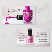 Nagel Kunsttechnicus - Fuchsia nagellak Visitekaartje (Voorkant / Achterkant)