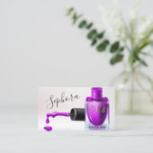 Nagel Kunsttechnicus - Orchidee Nagellak Visitekaartje (Staand voorkant)
